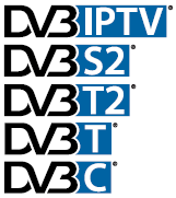 DVB-IPTV, DVB-S, DVB-S2, DVB-T, DVB-C