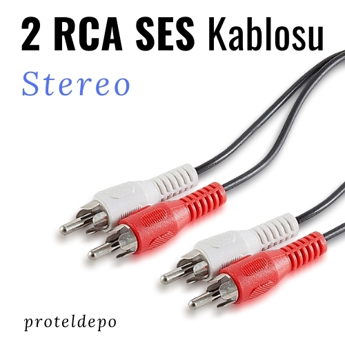 RCA Tos Fişli Stereo Ses Kablosu