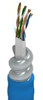 BELDEN Ethernet (LAN) Cables 41 Belden 121872A DataTuff® Cat 6, 4 Bonded-Pr #23 Sol BC, PO Ins, PVC Jkt, AI