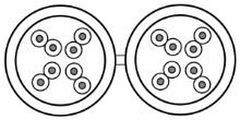 BELDEN Ethernet (LAN) Cables 27 Belden 1667ENH Category 5e Cable, 2 x 4 Pair, U/UTP, LSZH Indoor CPR Eca