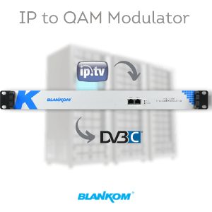 SMATV, Satellite TV, Cable TV 6 BLANKOM HDC-5016 / 32 / 48 / 64 IP to QAM modulator (Edge QAM), 16–64 carriers