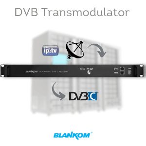 SMATV, Cable TV, MATV Distribution 3 BLANKOM HDC-6008CI DVB transmodulator with DVB-S2 input, 8 tuners, 4 CI modules