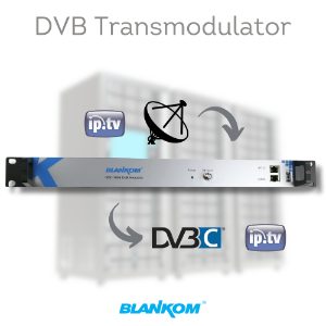 SMATV, Cable TV, MATV Distribution 2 BLANKOM HDC-7004 DVB transmodulator with DVB-S2 input, 4 tuners