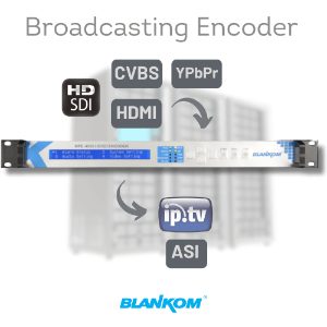 Encoders, Multiplexers for Broadcasters 9 BLANKOM MPE-4001 IPTV and ASI broadcast encoder