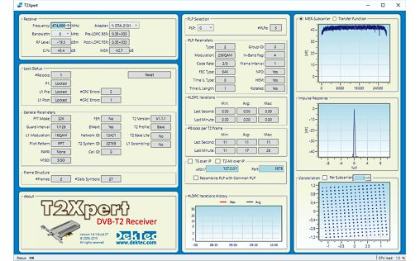 DekTec 10 DekTec T2Xpert ekran görüntüsü