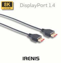Irenis 37 IRENIS DP14-1000 DisplayPort 1.4 Cable, 8K, Thin and Flexible