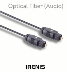 Irenis 43 IRENIS FCA-1000 Toslink Optical Fibre Audio Cable, 2.2mm