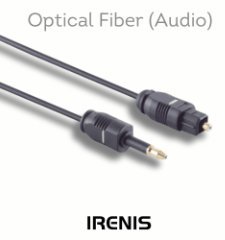 Irenis 41 IRENIS FCA-2000 Toslink-Plug to 3.5mm-Opti-Plug, Optical Fibre Audio Cable