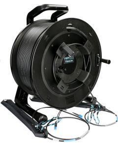 Makaralı Seyyar Fiber Optik Kablolar 14 KLOTZ makaralı seyyar fiber optik kablo, 2x LC/UPC to 2x LC/UPC cable drum (F2US55G)