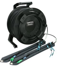 Makaralı Seyyar Fiber Optik Kablolar 13 KLOTZ makaralı seyyar fiber optik kablo, 2x LC/APC to 2x LC/APC cable drum (F2USLALAG)