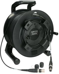 Makaralı Seyyar Fiber Optik Kablolar 11 KLOTZ makaralı seyyar fiber optik kablo, opticalCON QUAD connecting cable on cable drum (F4US33G)