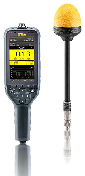 NARDA FieldMan EMR Meter 1 NARDA FieldMan EMR meter with an isotropic EFD electric field probe