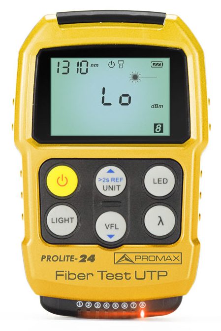 Fiber Optic Test and Measurement 9 PROMAX PROLITE-24 Fiber Test UTP optical power meter, VFL and Ethernet tester