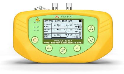 Fiber Optic Test and Measurement 6 PROMAX PROLITE-67 selective FTTx-xPON optical power meter