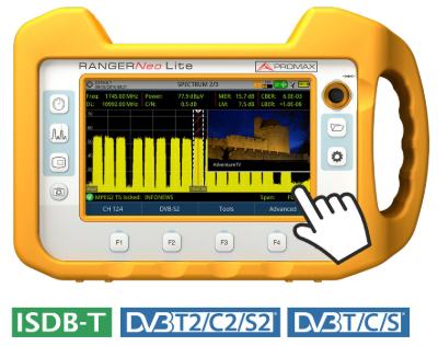 TV, Cable and Satellite Spectrum Analyzers 7 PROMAX RANGER Neo Lite TV and satellite signal analyzer
