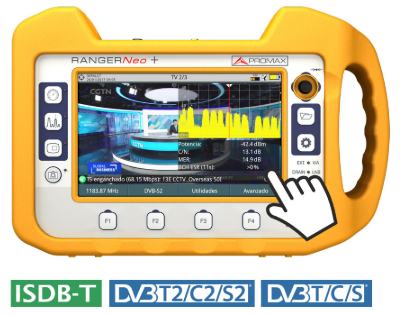 TV, Cable and Satellite Spectrum Analyzers 6 PROMAX RANGER Neo + multifunction TV and satellite analyzer