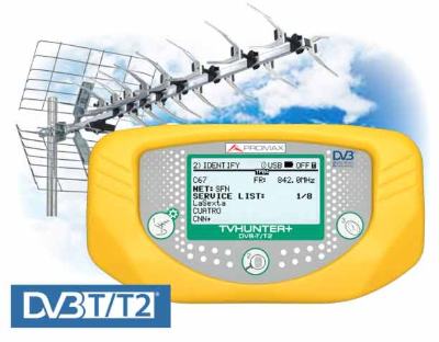 TV, Cable and Satellite Spectrum Analyzers 15 PROMAX TVHUNTER+ DVB-T and DVB-T2 terrestrial TV antenna alignment meter