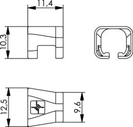 RJ45 Patch Cords 40 Telegärtner Colour Coding Clip for Moulded RJ45 Patch Cords Ø 5,5 - 5,8 mm 100001178