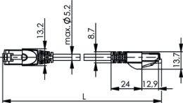 RJ45 Patch Cords 39 Telegärtner Cat.6A - Crossover - S/FTP (LSZH) - shielded 100007985