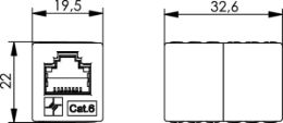 RJ45 Patch Cords 41 Telegärtner Coupler for Patch Cords - shielded 100023166