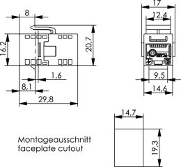 RJ45 Patch Cords 42 Telegärtner Coupler for Patch Cords - unshielded 100023168