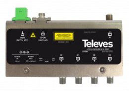 TV & Satellite-TV Distribution over Fiber Optics 66 Televes 237320 FTTH optical receiver with 4 RF-output 1310/1550nm, DIN rail or wall installation