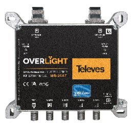TV & Satellite-TV Distribution over Fiber Optics 57 Televes 237546 Overlight WideBand Optical Receiver with 2 SAT+TERR inputs and 2 WB outputs + 1 TERR output, OLC integrated